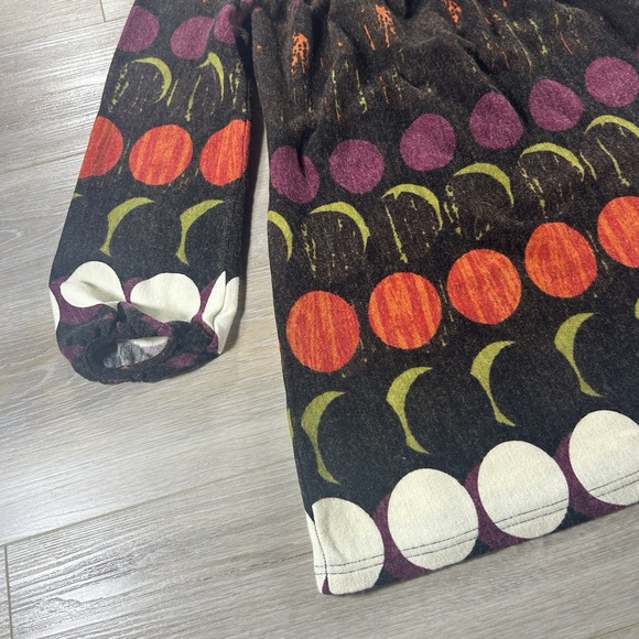 Anthropologie Aryeh Large Lightweight‎ Sweater Dress Abscract Retro Groovy Tie - Picture 3 of 13